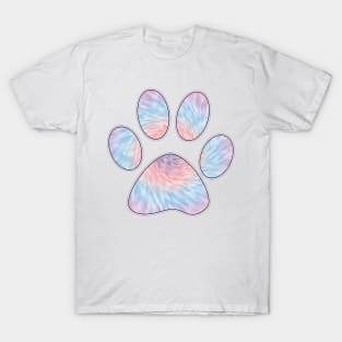 Patel color dog paw pattern T-Shirt